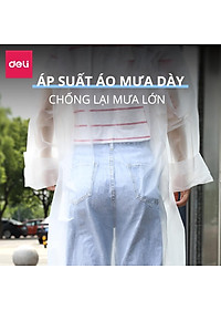 Áo Mưa Trong Suốt Deli Cho Người Lớn Và Trẻ Em - Vải Chống Thấm Cao Cấp - Dáng Dài Thời Trang - DL553010 / DL553011