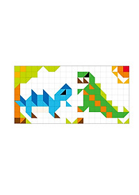 Đồ Chơi Bộ Tranh Xếp Nút TOONYKIDS - Đồ Chơi Thông Minh Cho Bé - JURASSIC PUZZLE TN011 [Tặng Kèm Sticker]