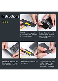 Túi chống nước dùng cho điện thoại Baseus Let''s go Slip Cover Waterproof Bag ( for under 7.2 inch SmartPhone ) - Hàng Chính Hãng