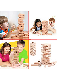 Đồ Chơi Rút Gỗ Cỡ Lớn Cao Cấp – Chọn Size - 54 Thanh Rút Gỗ Kèm 4 Con Súc Sắc Cho Bé – Bộ Đồ Chơi Rút Gỗ Chính Hãng miDoctor