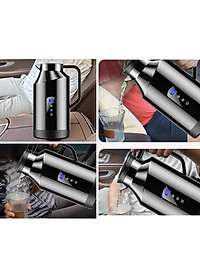 Bình Đun Nước Xe Hơi Chuyên Dùng Mẫu Mới 2026 Dung Tích 1200ML SUS304 12V/24V 200W Tự Ngắt Khi Sôi Dùng Cho Xe Tải Xe Khách Đường Dài