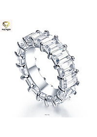 Nhẫn bạc 925 Huệ Ngân - Đá vuông đính vòng tròn RR1750