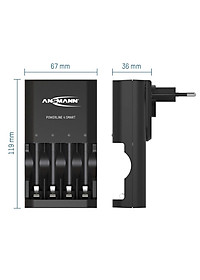 Bộ sạc Pin ANSMANN POWERLINE 4 Smart - Hàng Nhập Khẩu