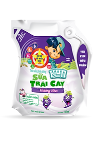 Thùng 24 Túi Sữa Trái Cây Hương Nho KUN 110ml/túi