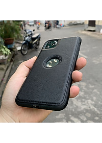 Ốp lưng da cao cấp dành cho iPhone 11 Pro Max - Màu đen