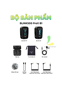 Micro thu âm không dây Saramonic Blink500 ProX B1 - Thiết bị ghi âm dành cho một người công Nghệ 2.4GHz độ trễ 8ms - Hàng chính hãng