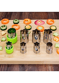 Bộ Dụng Cụ Cắt Tỉa Rau Củ Quả Inox 8 Món, Bộ Khuôn Cắt Tạo Hình Rau Củ Quả, Khuôn Làm Bánh - Hàng Loại 1 - Chính Hãng MINIIN