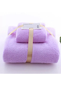 Khăn Tắm, Khăn Mặt, Combo 2 Khăn Lông Cừu Kích Thước 70cm x 140cm, 35cm x 75cm, Tiêu Chuẩn Hàn Quốc Sêu Mềm Mịn, An Toàn Cho Da - Chính hãng 