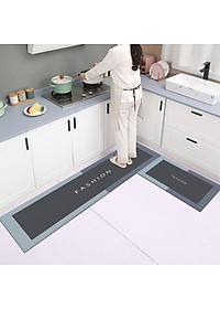 Combo Thảm Lót Sàn ,Thảm Nhà Bếp Siêu Mềm, Thấm Hút Nhanh Chất Liệu Silicon Chống Trơn Trượt (120 x 40cm và 60 x 40cm)