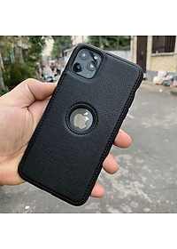 Ốp lưng da cao cấp dành cho iPhone 11 Pro Max - Màu đen