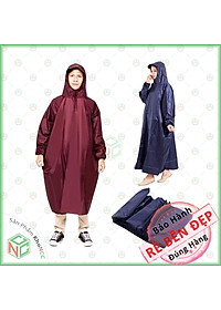 Áo Mưa BIT Kín Hông (BÍT Không Xẻ Tà) KhoNCC - Hàng Chính Hãng - Vải Dù Loại Tốt Khổ Lớn Chống Thấm - Che Cả Balo Đeo Sau – KQL-AMBIT-XD (Nhiều Màu)