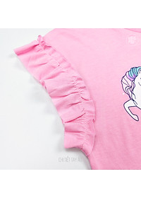 Bộ Đồ Bé Gái Size Đại Bigfox Miss Meow Mùa Hè Kiểu Hàn Quốc Vải Cotton Mềm Mại In Ngựa Hồng Dễ Thương Size Trẻ Em 3-11 Tuổi 30kg 40kg