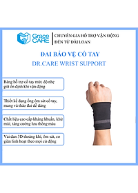 Đai Hỗ Trợ Cổ Tay Grace Care WD320 – Vải Dệt 3D Thoáng Khí, Co Giãn, Hỗ Trợ Vận Động, Thể Thao Nhẹ