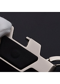 Móc chìa khóa đa năng ô tô, xe máy, gia đình thương hiệu JOBON - Thép hợp kim cao cấp - Da thật 100% - Trọng lượng: 36g -  Mã: ZB-018 - Hàng Nhập Khẩu