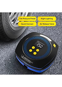 Máy bơm và xả lốp xe đa năng tự ngắt 12v Michelin M2201 - có đèn led lớn, cài đặt sẵn chế độ, dễ thao tác sử dụng, gọn nhẹ