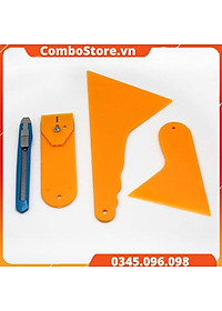 Bộ dụng cụ dán phim cách nhiệt, dán decal ô tô 7 món - Bộ dụng cụ cạo, tháo decal, phim cách nhiệt xe hơi.