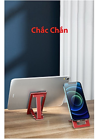 Giá Đỡ Để Bàn Cho Điện Thoại, iPad, Máy Tính Bảng  Hàng Chính Hãng KitAcoom - Chất Liệu Hợp Kim Nhôm Cao Cấp Có Thể Gấp Gọn Và Mang Theo Tiện Dụng 