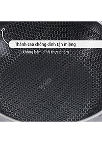 [Hàng chính hãng] Chảo xào/ đa năng sâu lòng inox iMat Hybrid Blackcube 26cm, Phủ chống dính Daikin-Nhật Bản thế hệ mới