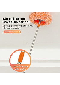 Chổi Quét Trần Nhà Cán Kéo Dài 180Cm ,Cây Lau Trần Nhà Hình Hoa Hướng Dương Xoay 180 Độ Giúp Bạn Làm Sạch Mọi Ngóc Ngách - HÀNG CHÍNH HÃNG MINIIN