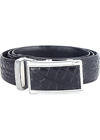 Thắt Lưng Nam Da Cá Sấu Gai Bụng Huy Hoàng HT4201 (120 x 3.5 cm) - Đen