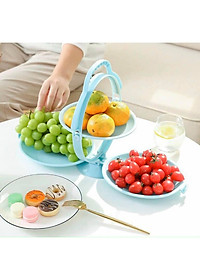 Khay Đĩa Mứt Gấp Gọn Để Bàn - Tích Hợp 3 đĩa Đựng Hoa Quả, Bánh Kẹo, Mứt Tết - Chất Liệu Nhựa ABS Cao Cấp  Chính Hãng MINIIN- Giao Màu Ngẫu Nhiên