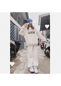 Quần Jogger Bo Gấu Trơn Nỉ Nhung Tăm Nữ Unisex