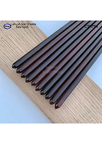 Đũa đầu búp gỗ Trắc Việt Nam Siêu sạch (10 đôi) Kháng khuẩn, không nấm mốc (CTH754) để mộc siêu bền - an toàn sức khỏe