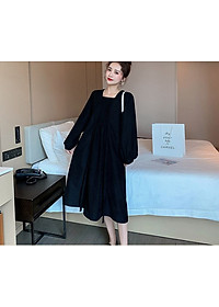 Váy Bầu Công Sở Thu Đông Azuno AZ1811 Chất Liệu Nhung Ép Cao Cấp Mẫu Mới
