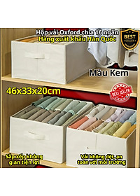 Bộ hộp vải đựng đồ 9 ngăn và 16 ngăn mã HQ4 - Combo hộp vải đựng quần áo chia ngăn gọn gàng tiện lợi chất vải Oxford cao cấp