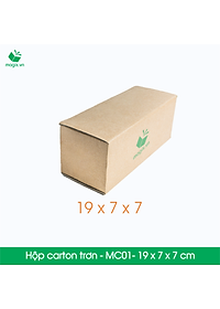 MC01 - 19x7x7 cm - 50 Thùng hộp carton trơn đóng hàng
