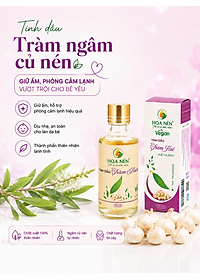 Tinh dầu Tràm ngâm củ nén 100ml - Hoa Nén - Chuẩn VietGAP - Chăm sóc sức khoẻ mẹ và bé