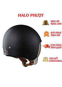 Nón bảo hiểm 3/4 ROYAL M139 có kính âm màu ĐEN NHÁM
