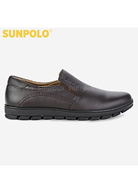 Giày Nam, Giày Lười Da Bò Cao Cấp SUNPOLO SUMU05 (Đen, Nâu)