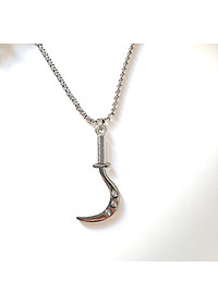 Dây chuyền nam cá tính, mặt hợp kim không gỉ si mạ, dây titan cao cấp rộng 3-4mm, dài 50cm