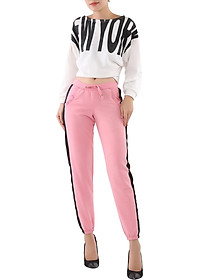 Quần thun dài nữ sọc hông lưới thông hơi Phúc An 3016