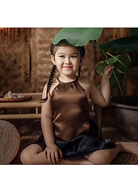 Yếm nâu cho bé kèm mấn