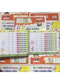 Sách tập đánh vần tiếng việt 4-6 tuổi (Tặng Kèm Thẻ Ghép Vần)