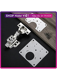 Tấm Inox Gia Cố Sửa Bản Lề Cửa Tủ (Kèm Vít)