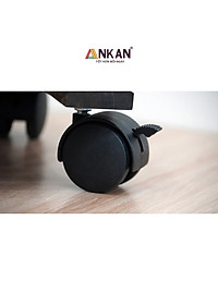 Đế Lót Chậu Cây Có Bánh Xe Thương Hiệu ANKAN, Đế Để Chậu Cây, Mặt Vuông Bằng Gỗ Tràm, Màu Đen Đường Kính 30 Cm, Tải Trọng 80kg - Hàng Xuất Khẩu