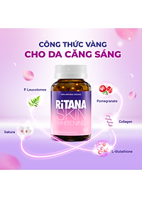 [Hộp 30v] Viên Uống Trắng Da Ritana Ecogreen Chứa Glutathione Mờ Sạm Nám, Chống Nắng Cho Da