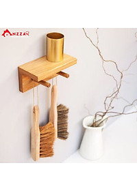 Kệ Treo Áo Khoác, Khăn, Đồ Dùng Gắn Tường Bằng Gỗ Thông, Kệ Gỗ Treo Tường Anzzar