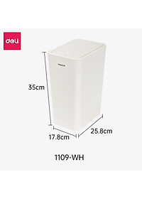 Thùng Rác Nắp Bật Nhấn Nút Thông Minh Deli - Tiết Kiệm Không Gian Nhựa PP Nguyên Sinh Hạn Chế Mùi Hôi Kháng Khuẩn Sọt Rác Văn Phòng Nhà Bếp - 1108 1109