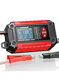 Hàng Nhật: Bộ Sạc Và Test Bình Ắc Quy Thông Minh 2IN1 FOXSUR 12V Công Nghệ Hiện Đại