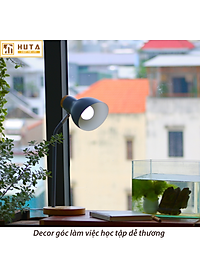 Đèn Học Để Bàn Đế Gỗ HUTA LVG1 Chống Cận, Vintage, Decor Trang Trí Bàn Học Bàn Làm Việc, Bóng Đèn Led Đổi Màu Tiết Kiệm  Điện
