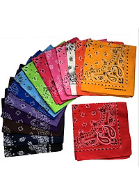 Bộ sưu tập khăn vuông cotton bandana turban XO Vintage BDN01 54x54cm - BDN01.8 Xanh đen