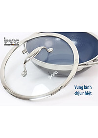 [Hàng chính hãng] Chảo xào đa năng iMAT Hybrid lòng xanh mới, đường kính 28cm. Chiên, xào, áp chảo..
