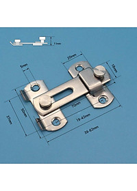 Chốt Cài Cửa KUNBE Bằng Thép Không Gỉ Dày Dặn Chống Phá Khóa Từ Bên Ngoài