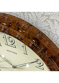 Đồng hồ treo tường Nhật Bản Rhythm CMG713NR06, Kt 36.0 x 5.6cm, 920g, Vỏ nhựa. Dùng Pin.