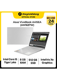 Laptop Asus A415EA i5 1135G7/8GB/512GB/14″F/Win11/(AM1637W)/Bạc – Hàng chính hãng