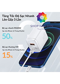 Cốc sạc nhanh siêu nhỏ gọn chân tròn Baseus Compact Quick Charger 20W (USB + Type C Dual Port, 20W PD/QC 3.0 Multi Quick Charge Support) dùng cho Samsung / Xiaomi/ Huawei/ OPPO / iPhone/iPad......Hàng chính hãng